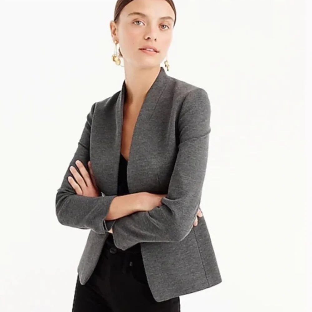 JCrew Going Out Open Grey Blazer
